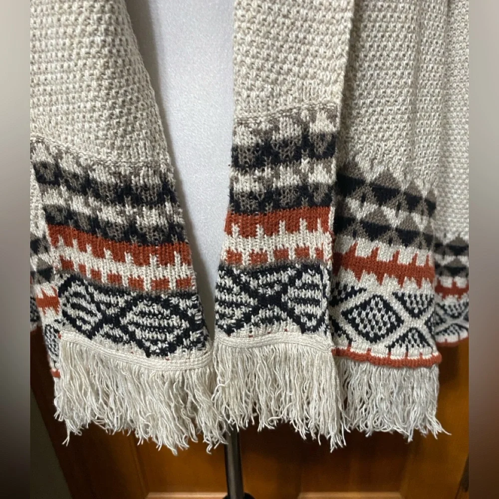 Style & Co. Fringe Knit Aztec Print Cardigan - Picture 5 of 6